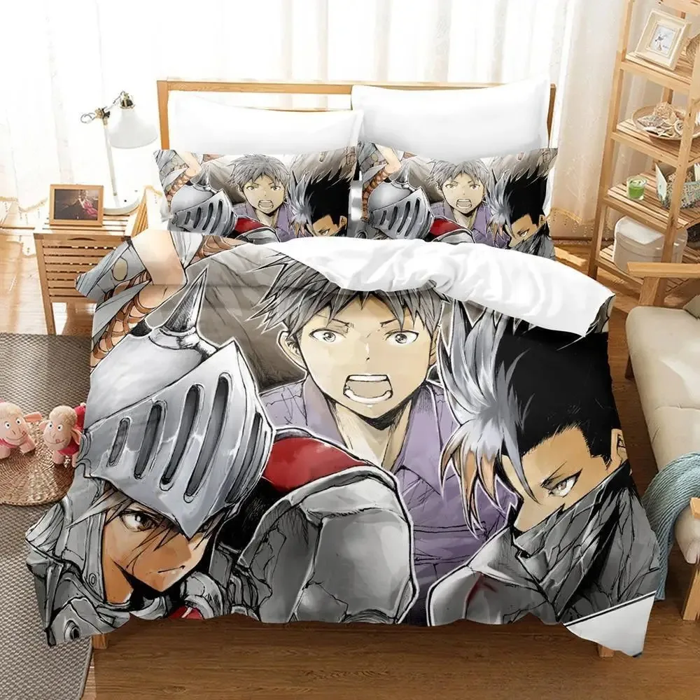 

Anime Handyman Saitou in Another World Bedding Set Single Twin Full Queen King Size Bed Set Adult Kid Bedroom Duvet cover Sets