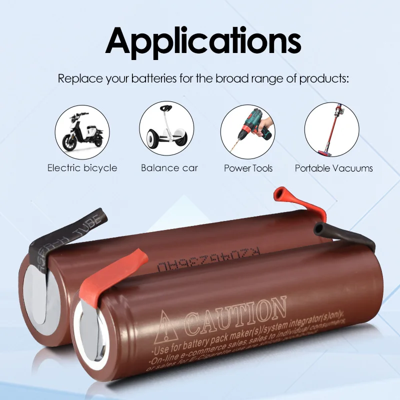 Per LG HG2 18650 3000mAh batteria di alimentazione 20A scarica, INR18650-HG2 per utensili per trapano elettrico, batteria per tosaerba + nicke fai da te