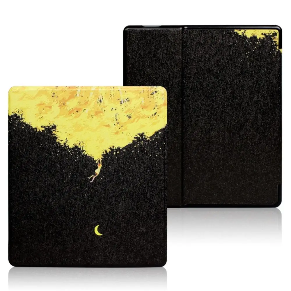 9/10th Gen Smart Cover PU Leather Auto Sleep/Wake 7 inch eReader Folio Case Color Painting Funda for Kindle Oasis 2/3