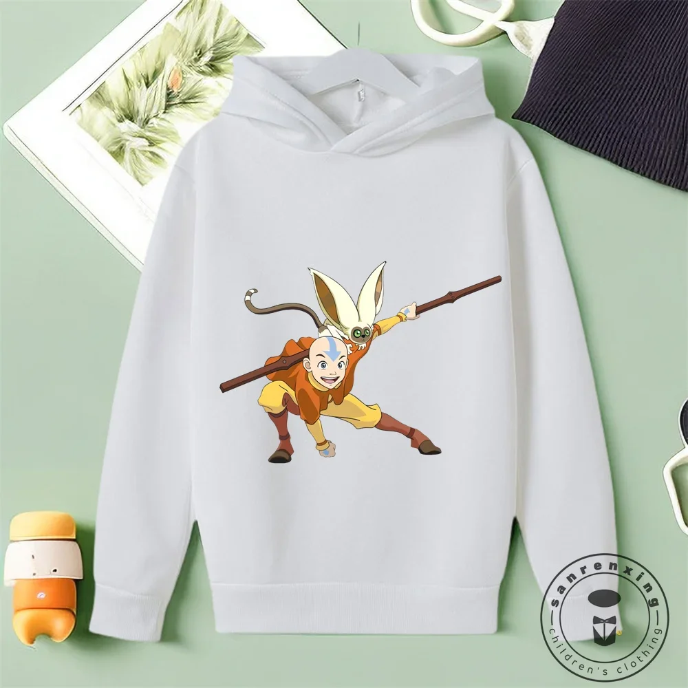 Avatar The Last Airbender Aang Appa Cartoon Hoodies For Boys Girls Harajuku Streetwear Long Sleeves Winter Korean Sweatshirts