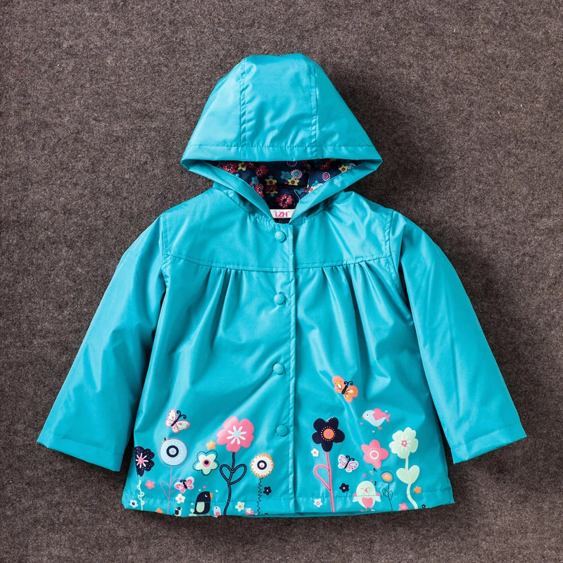 LZH Girls Coat Long Sleeve Dinosaur Kids Boys Autumn Spring Plush And Thick Windproof And Waterproof Jacket Windbreaker Clothes