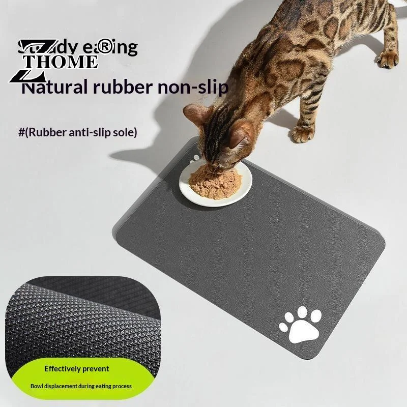 Diatomaceous Mud Absorbent Pet Placemat For Food And Water Bowl With Waterproof Quick-Dry Rubber Backing Non-Slip Home Pet Mat