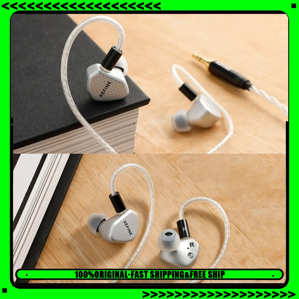 KEFINE Klean SV 10mm DLC 다이내믹 드라이버 인이어 이어폰 분리형 0.78mm 2핀 케이블 HiFi IEM 선물용
