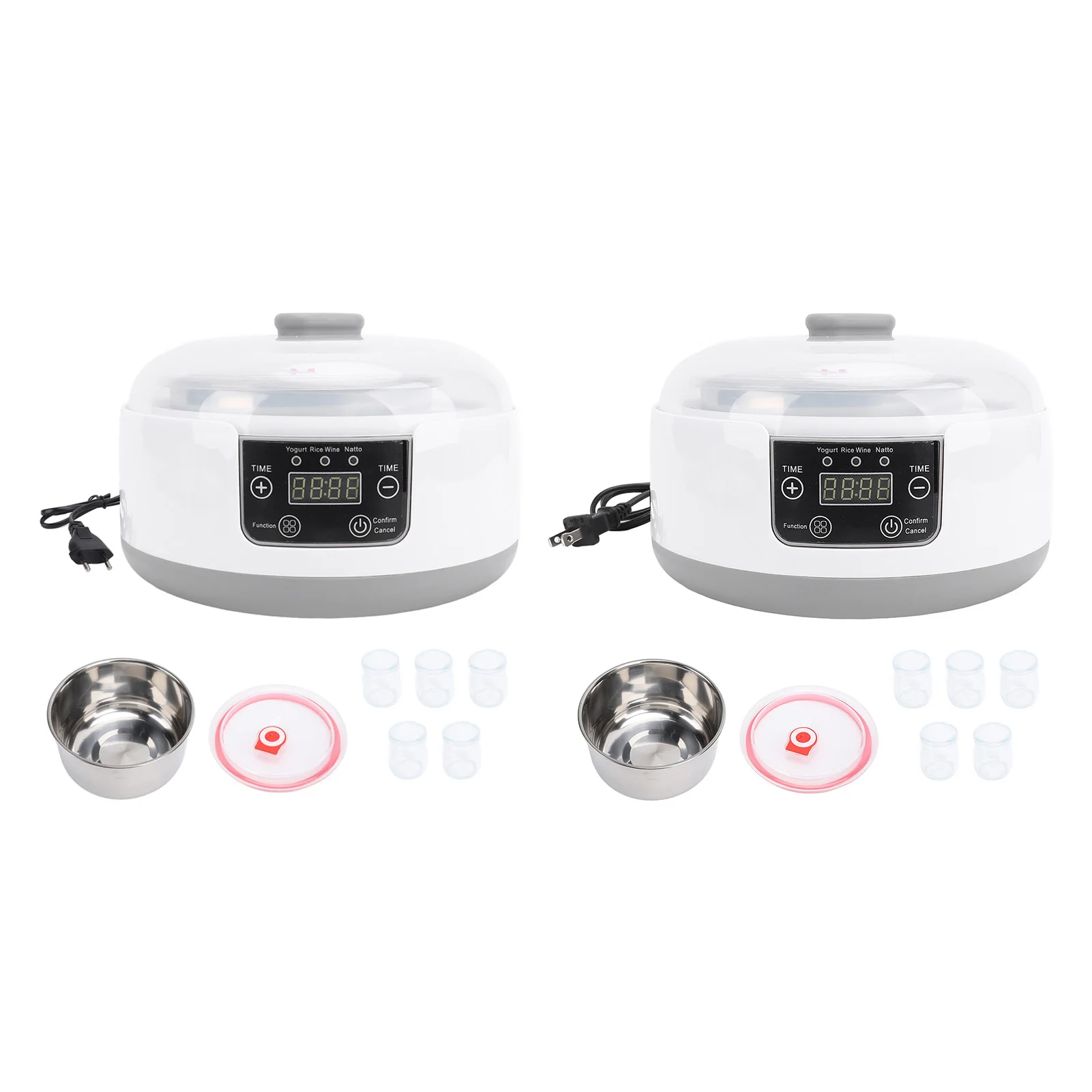 

Электрическая машина для приготовления йогурта, 1,2 л, домашняя машина для приготовления йогурта Natto, небольшой домашний инкубатор для йогурта с баночками, вкладыш из нержавеющей стали