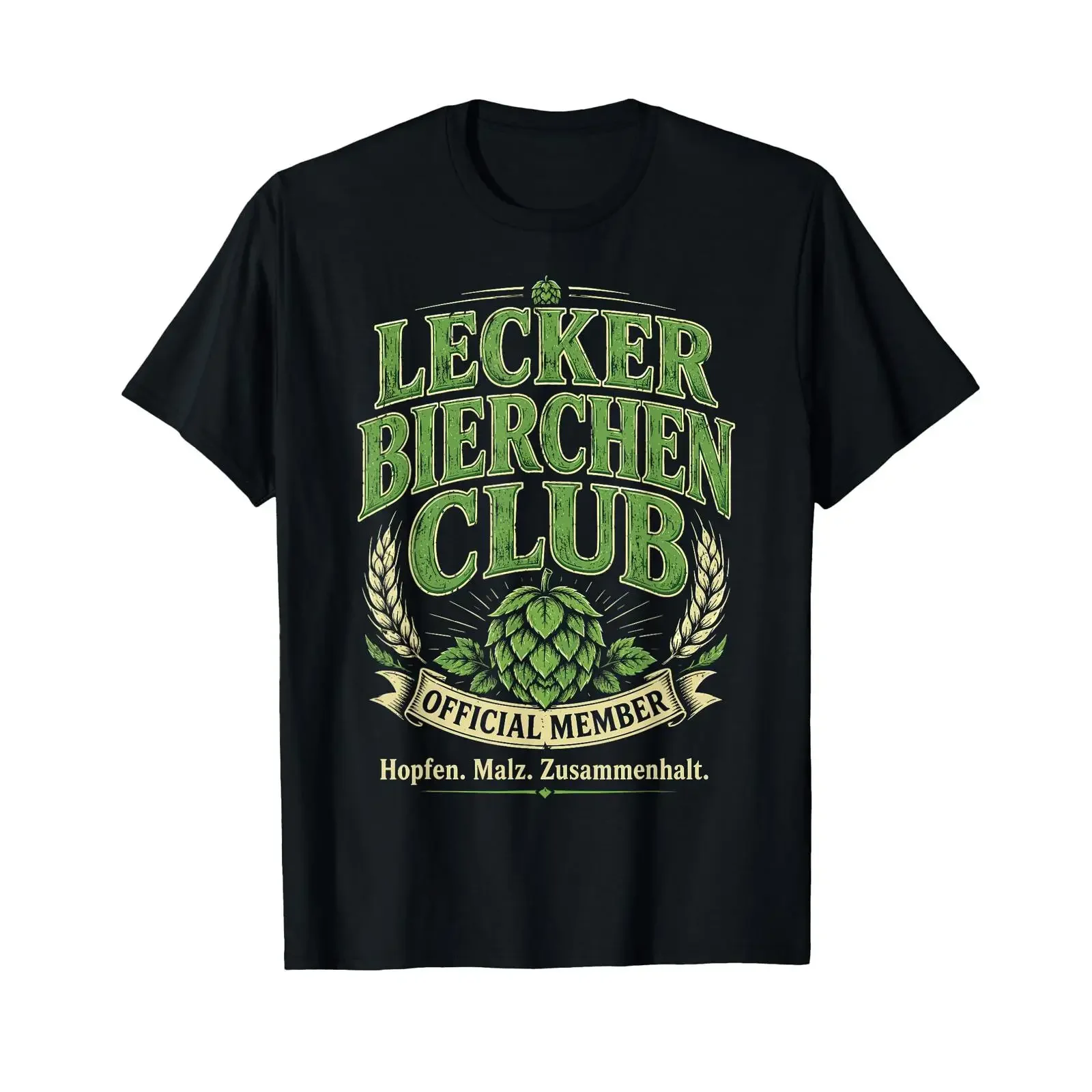 Lecker Bierchen Club T Shirt vintage Washed Comfortable Casual Slightly graphic designer clothes Breathable fashion