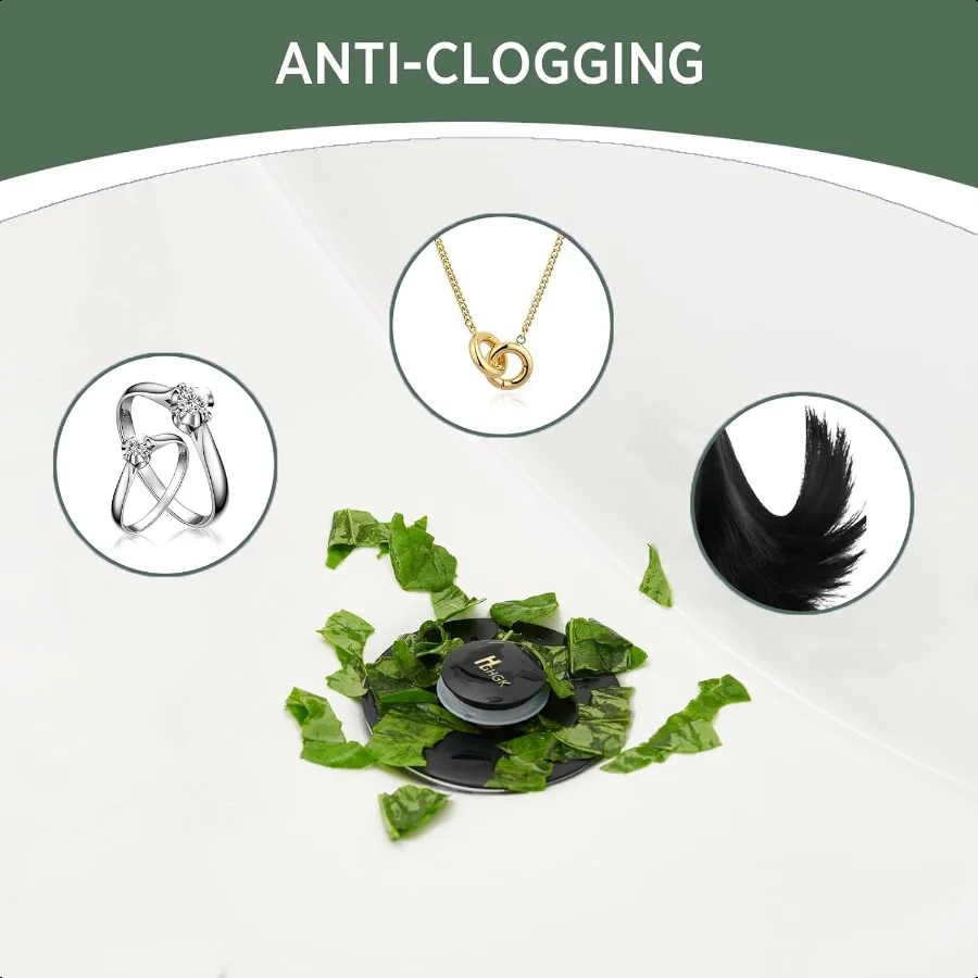 Универсальная пробка для раковины в ванной комнате, комплект из 2 шт., матовая черная всплывающая сливная пробка для сливных отверстий для раковины 1,061,65 против засорения, ванная комната Si