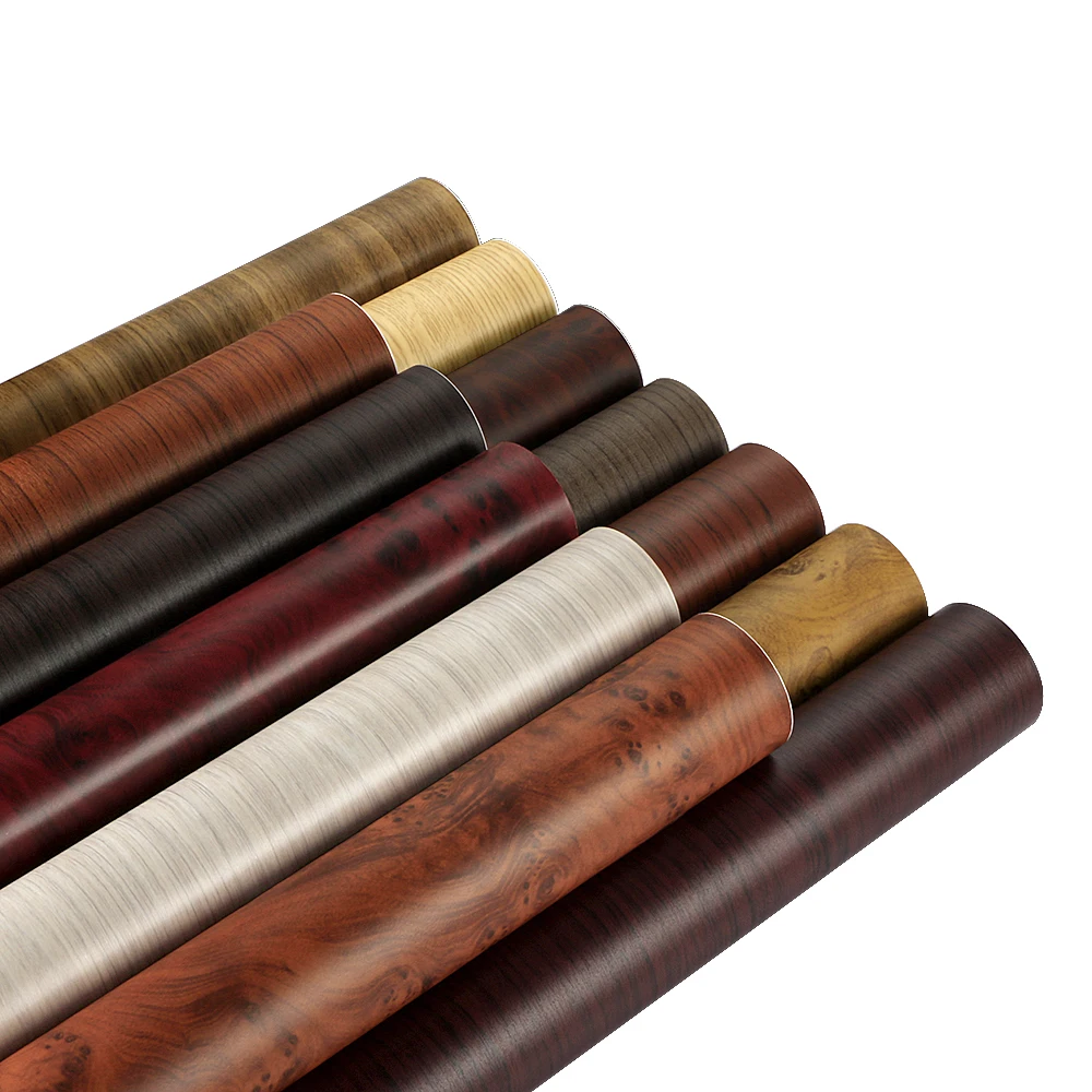 30*100cm Wood Grain PVC Sticker Wood Texture Film Styling Wrap Wrapping Interior Decoration Wood Vinyl Sticker Car Accessories