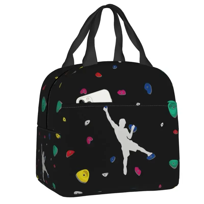 Rock Climbing Bouldering Lunch Bag Men Women Warm Cooler Insulated Lunch Container for Children School Food Picnic Tote Bags