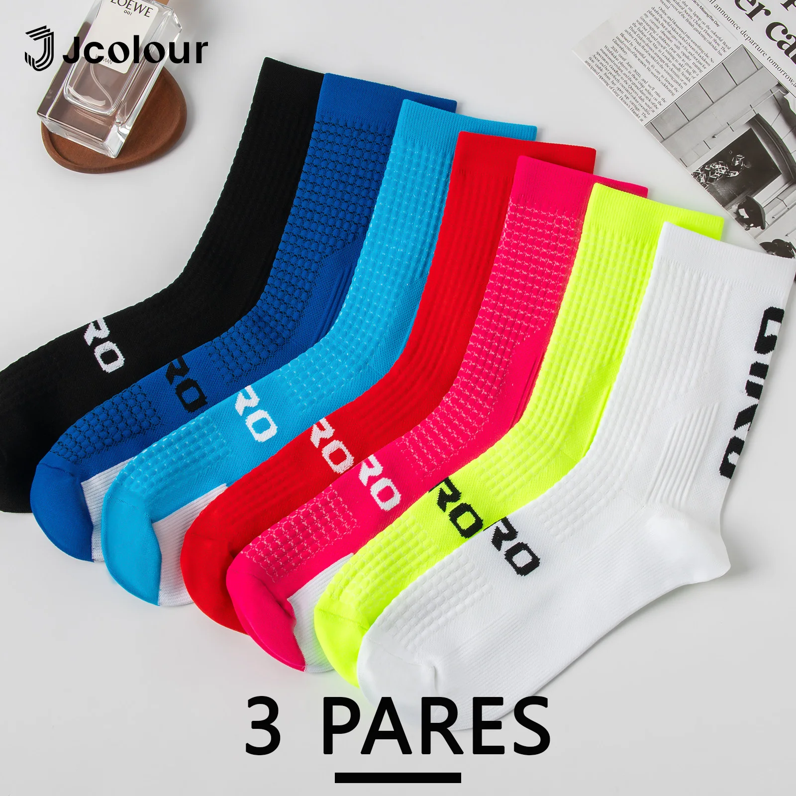 Men’s cycling socks, women’s sports socks, compression socks, non-slip running socks, polyester