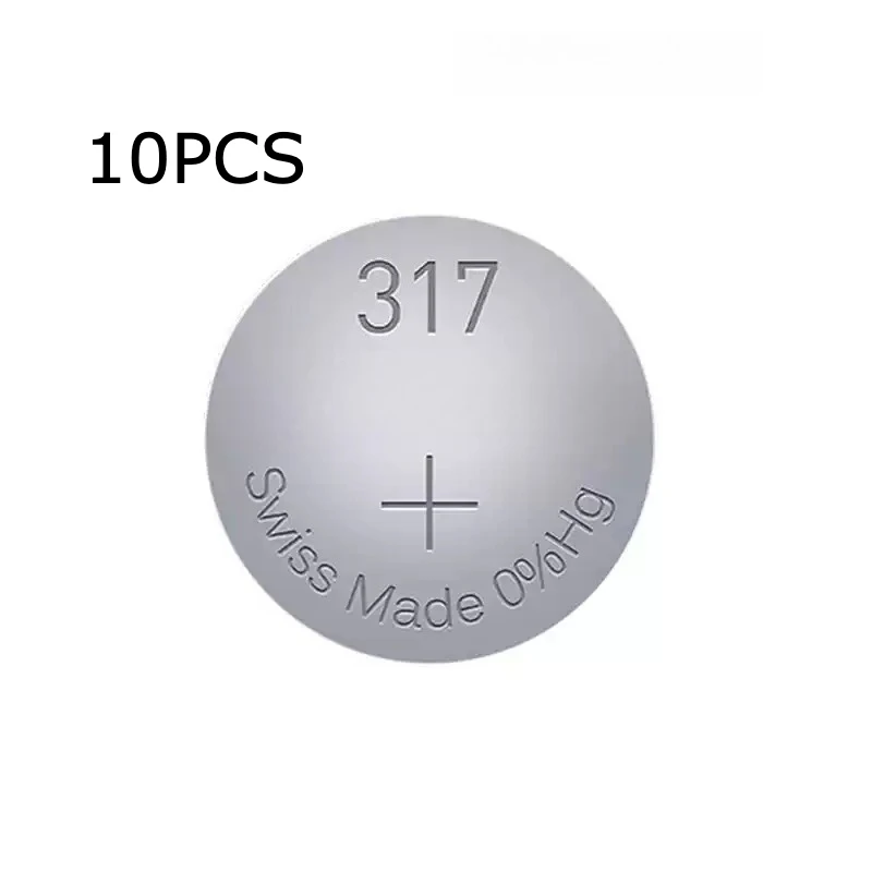 100% New 10PCS Original For Swiss 317 SR516SW Button Cell Watch Battery For Quartz Watch + Free Tools