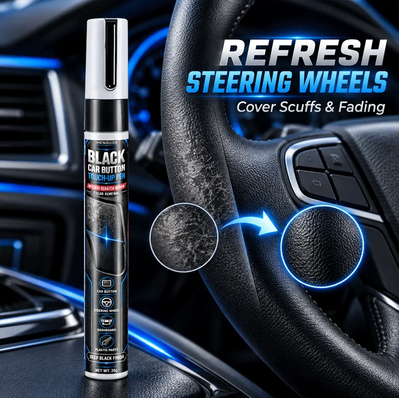Black Car Scratch Repair Pen, Auto Paint Touch Up Tool, Waterproof Car Paint Fix Remover, Universal Black Car Detailing Pen