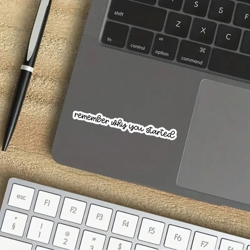 

1 шт. вдохновляющие виниловые наклейки-наклейки с надписью «Почти, почему вы начала», глянцевые многоразовые наклейки