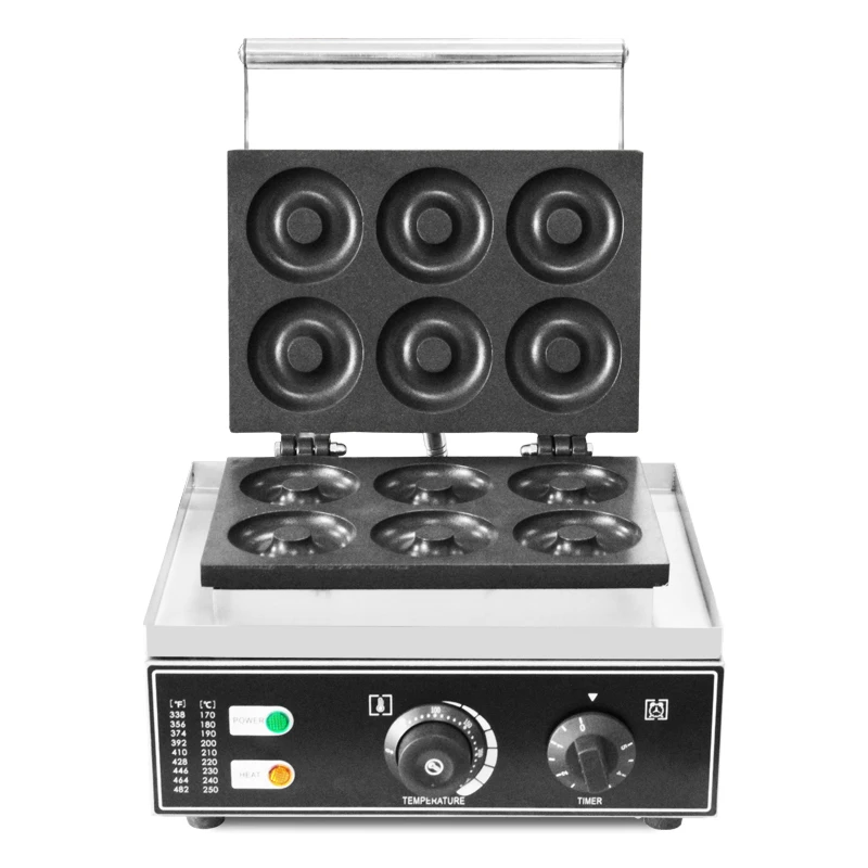 6穴ミニドーナツフライヤー,110v/220v,商用電気,ce承認