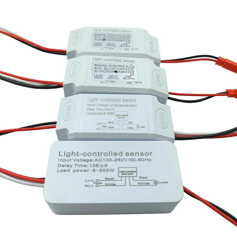 

DC 12V 24V AC 110-260V Smart Mini Outdoor Light Control Sensor Switch Time Delay Sensor Rain and lightning protection