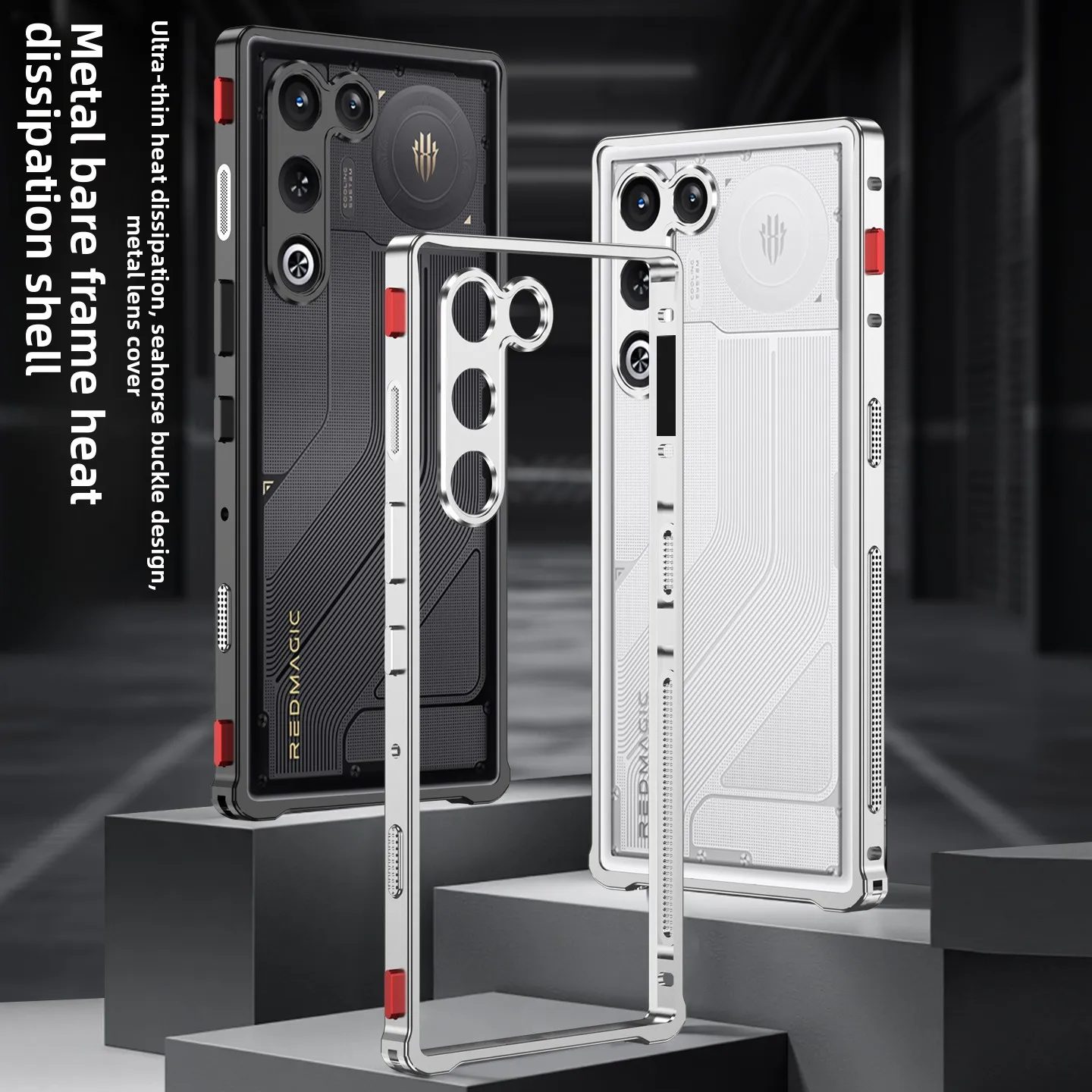 For Nubia RedMagic 11 Air Case Metal Bezel Ultra-Thin Anti-slip Thermal Cover For RedMagic 11 Pro + Plus Shockproof Bumper Funda