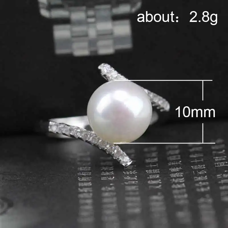 Huitan Romantic Simulated Pearl Rings For Women Luxury Wedding Anniversary Accessories Engagement Rings For Female Wholesale