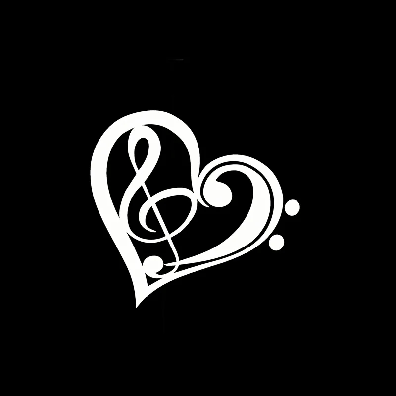 1pc Newest Bass And Treble Symbols Stickers For Car Body Decor Cars Decal Weatherproof Auto Styling Cartoon Car Stickers