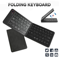 Mini Folding Keyboard Bluetooth Wireless Portable Universal Foldable Keyboard with Touchpad for Windows Android IOS Tablet iPad