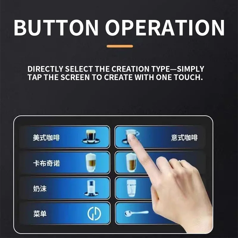 Fully Automatic Coffee Machine Commercial Espresso & Americano Latte Machine A10 Touchscreen Milk Frother