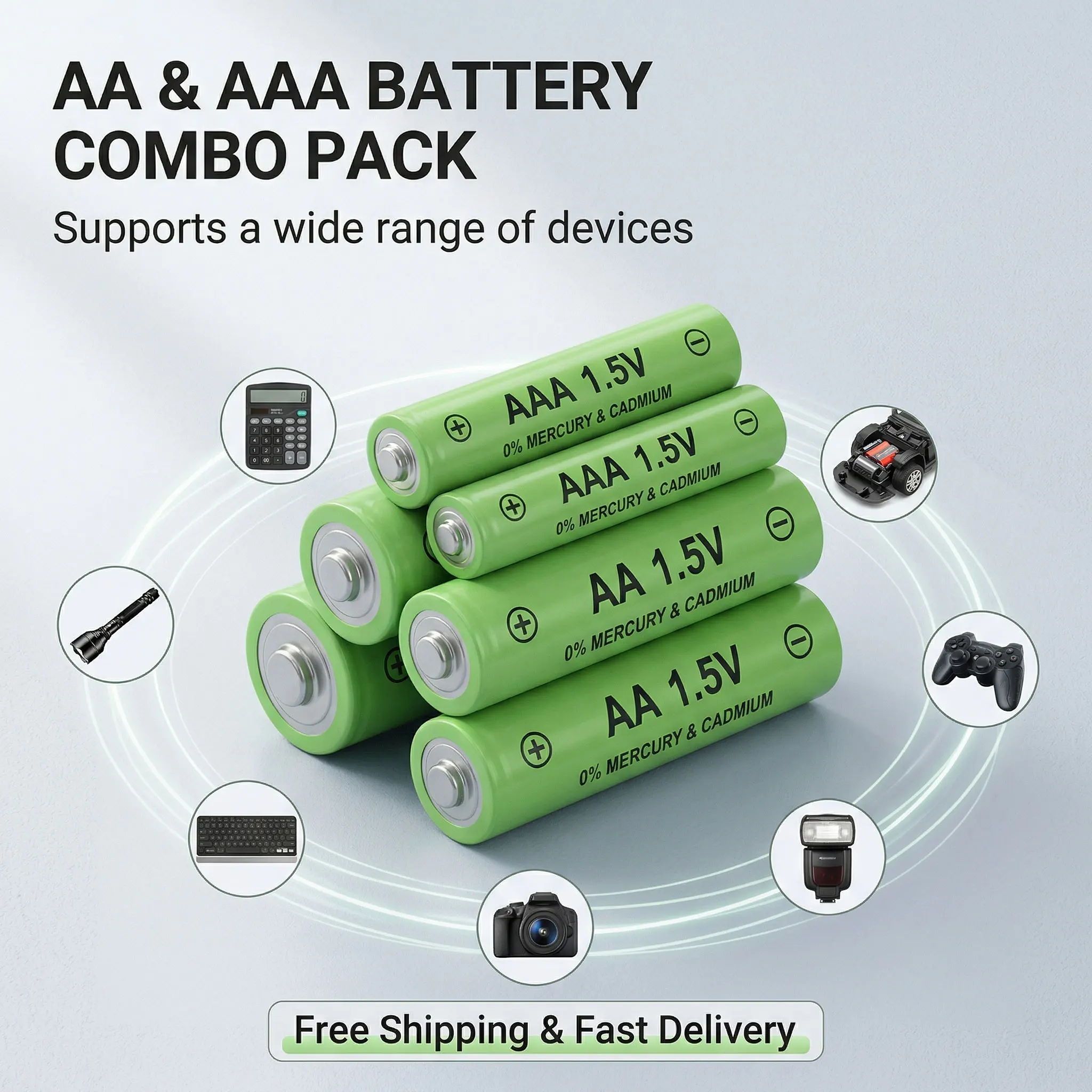 

1.5V AA AAA NiMH Rechargeable Battery 3000-3800mAh High Capacity Nickel Hydrogen Cell for Flashlight Toy Clock MP3 Daily Electro