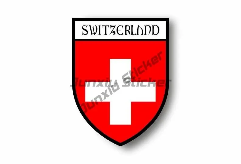 Aufkleber Aufkleber Souvenir Vinyl Auto Schild Stadt Flagge Welt Wappen Schweizer