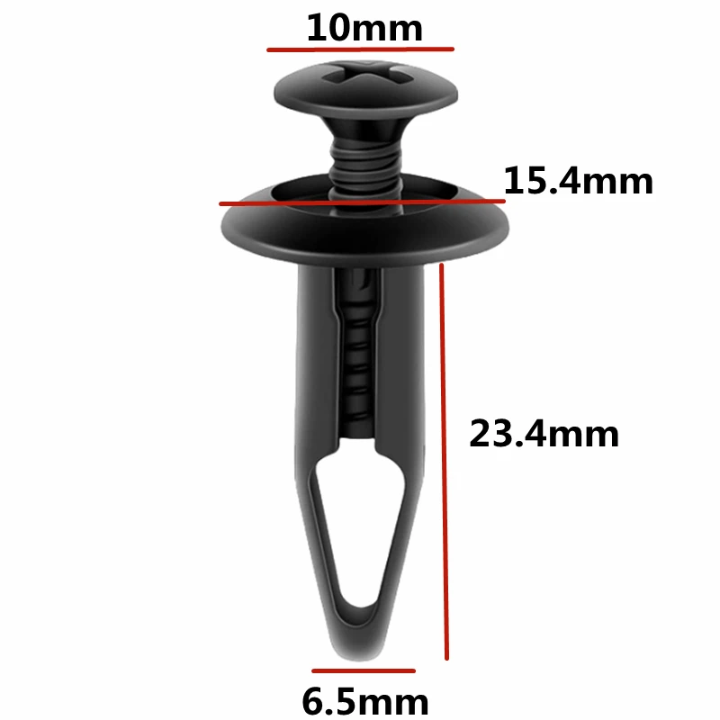 20Pcs For 6.5m Hole OE: N803946S 1007932 Auto Bumper Fastener Rivet Clips Car Fender Liner Mudguard Retainer Clip  B59