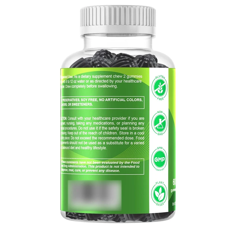 Vitamin sugar free Moringa gummies -10000 milligrams per serving - complete green superfood with 60 pectin gummies