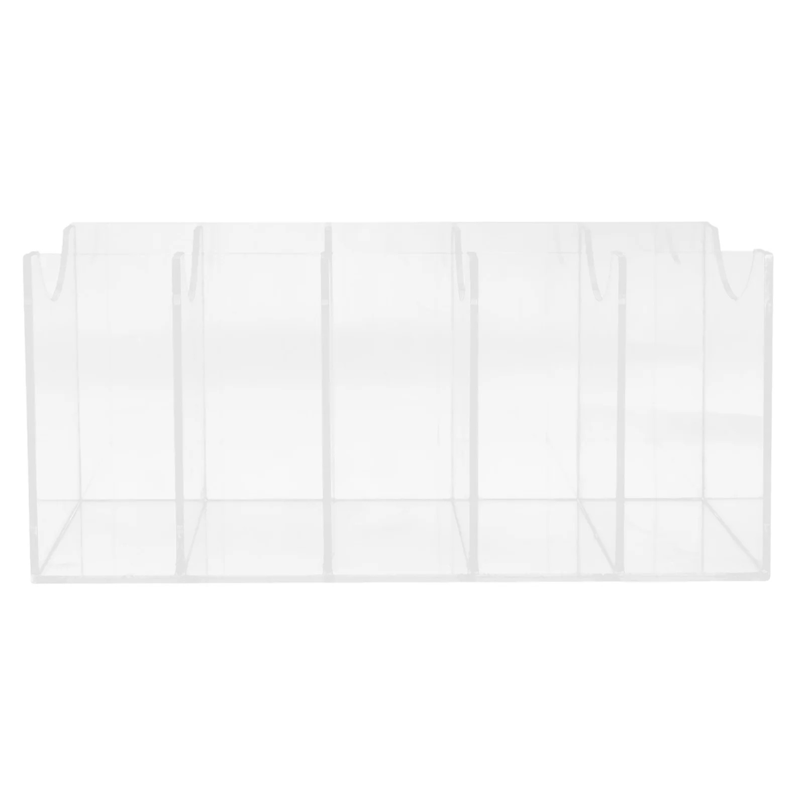 

Acrylic Belt Organizer 5 Compartment Storage Case Clear Closet Holder for Men Tie Display Rack