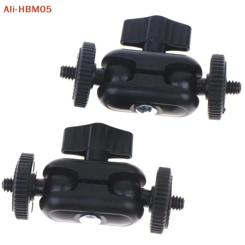(HB05)Double Ball Heads Magic Arm With 15mm Ball 360° 1/4''Screw Extend Mount For Camera Monitor Video Light Mic Tripod