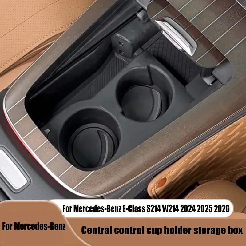for Mercedes-Benz E-Class S214 W214 2024 2025 2026 Silicone material for storage box of central control cup holder