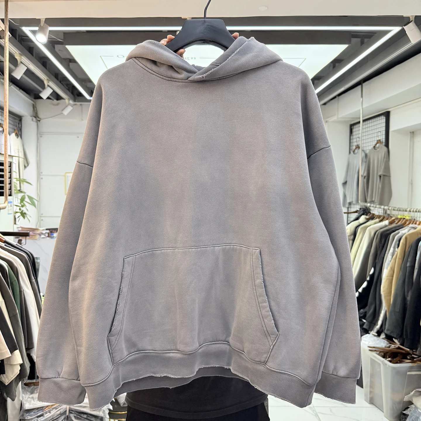 

Плотная флисовая толстовка Waed с капюшоном в винтажном стиле, свободного кроя, повседневная, модная, уличная, с длинными рукавами