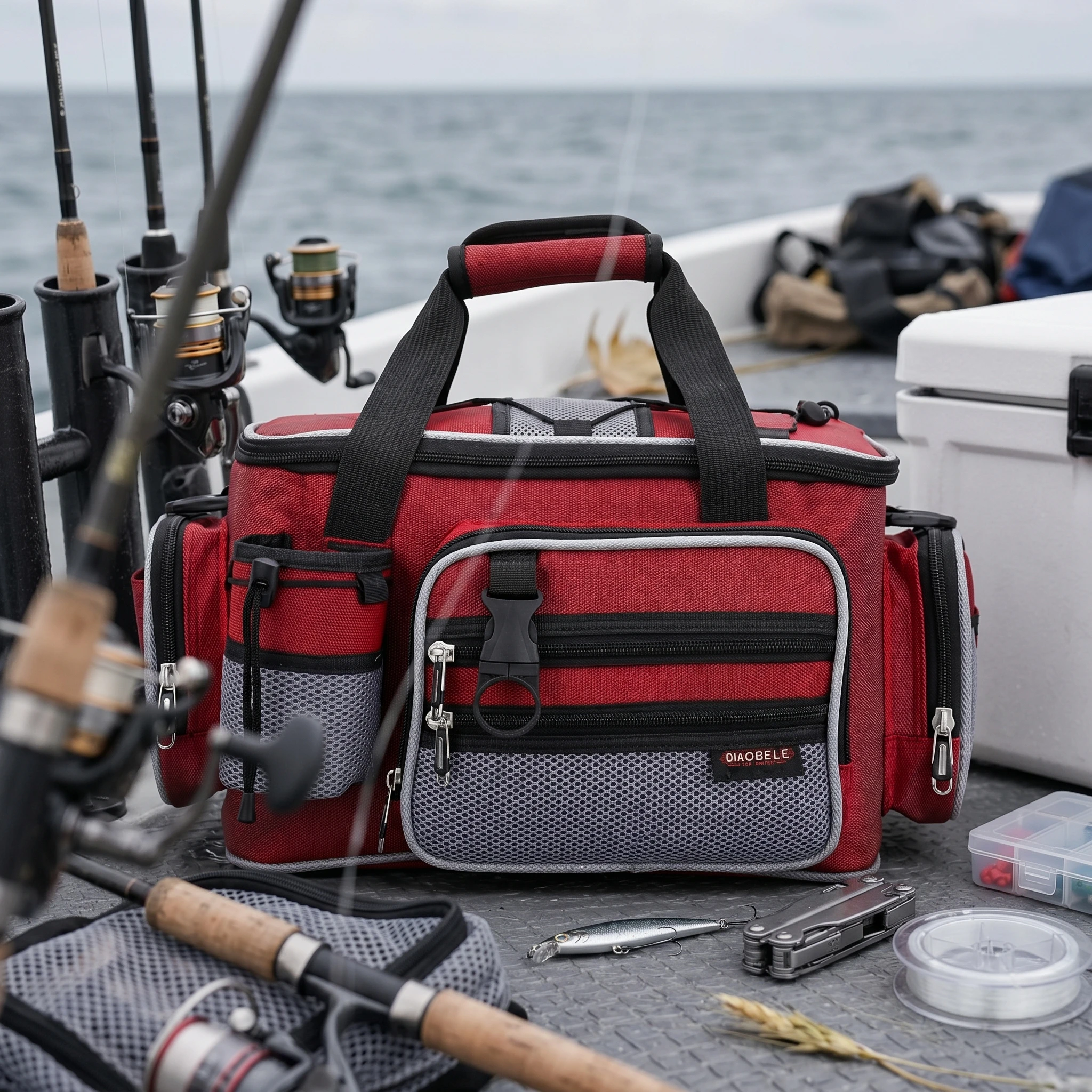 

Fishing Waist Bag Wearable Design Multifunction Fishing Bag Fanny Pack Large Capacity Outdoor Gear Nylon for Anglers, Travel