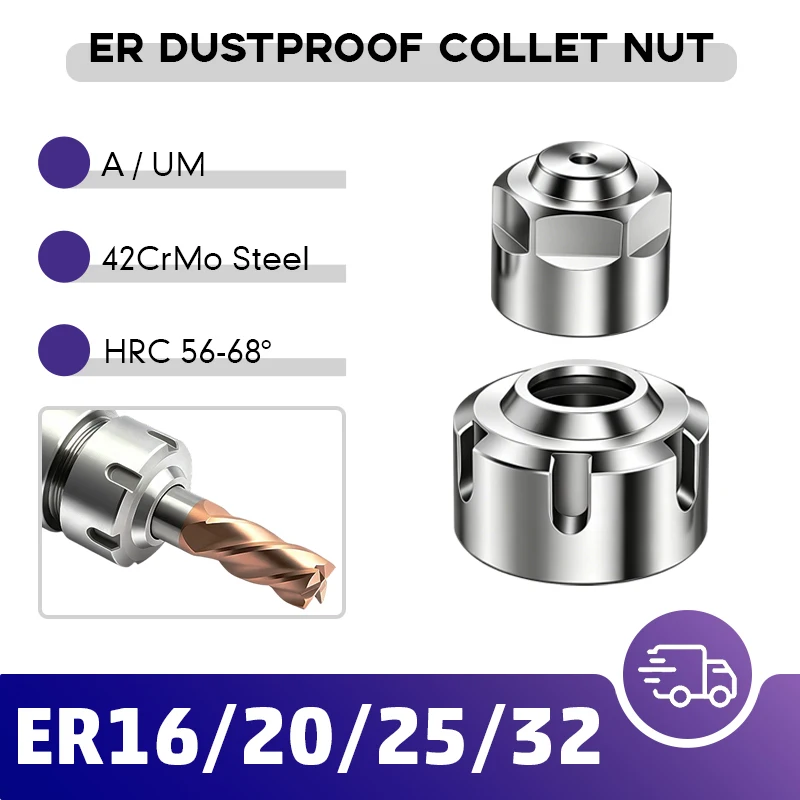 ER Dustproof Nut Holder A-Type UM-Type Sizes ER16 ER20 ER25 ER32 Waterproof Mud Resistant Tool Clamp for Bracket