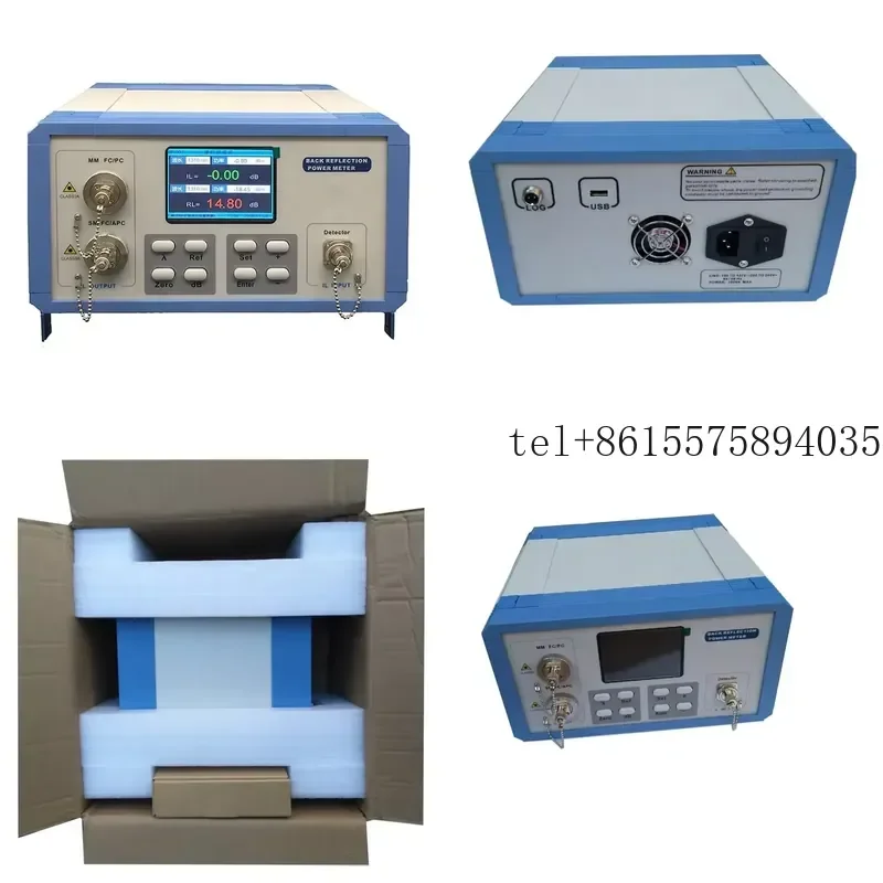 

Insertion Loss and Return Loss Single Mode Multi Mode Optical Fiber Loss Tester with 0~75dB Measurement Range