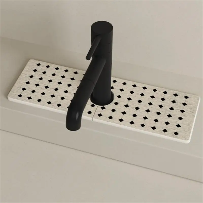 1PC Kitchen Faucet Mat Diatom Mud Bathroom Absorbent Soft Mat Sink Sink Surface Quick-drying Toilet Mat Countertop Protector