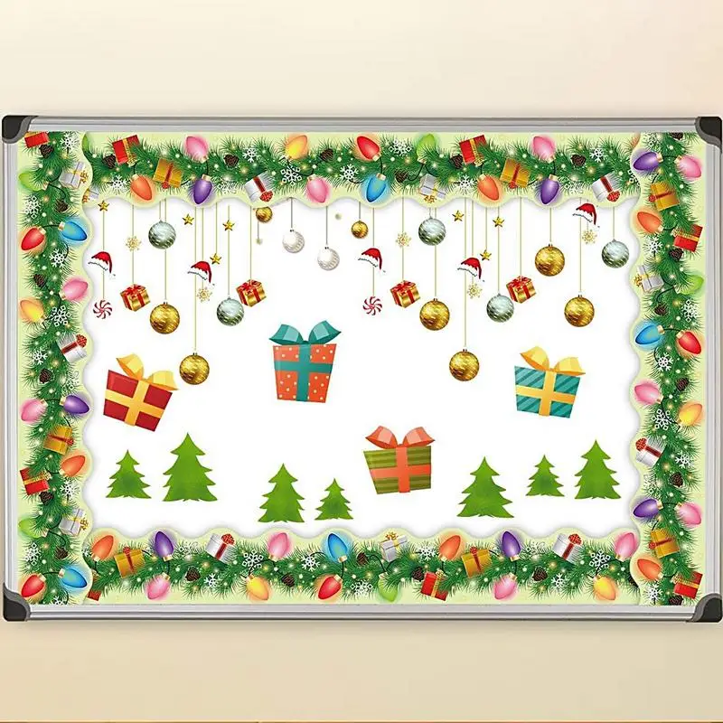 Christmas Bulletin Board Trim Light Bulb Bulletin Board Trim Decor Light Bulbs Patterns Decoration Tool for Desk Wall Chalkboard