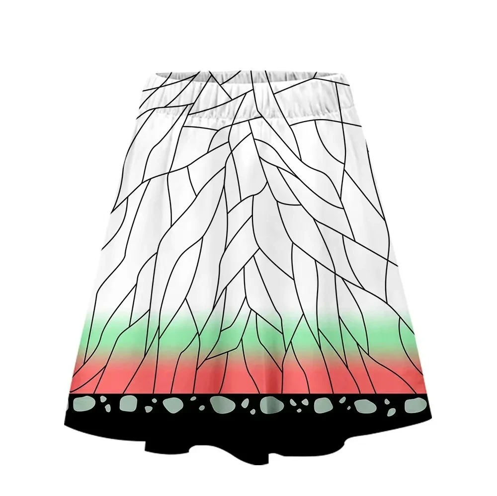 Demônio Slayer 3D Saia Digital Impresso, Cosplay