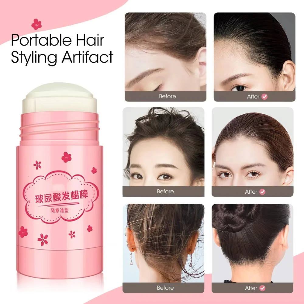 

Long Lasting Hair Styling Wax Stick Moisturize Fixed Fluffy Hair Styling Gel Cream Natural Finishing Hair Stick