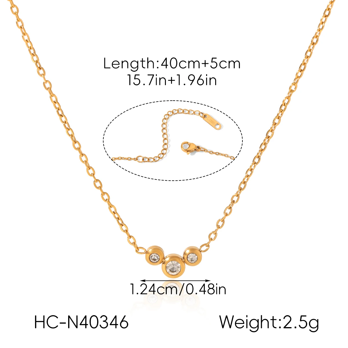 Vergoldetes Zirkon-Blumen-Schmuckset für Damen, zierliche Halskette, Armband, hypoallergen, Edelstahl, anlaufbeständig, Geschenk – Detail 14