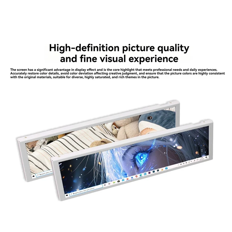 شاشة كمبيوتر فلاش لنظام التشغيل Windows 10 11 9.2 بوصة USB شاشة ثانوية IPS 1920X462 شاشة ثانوية وحدة المعالجة المركزية GPU RAM