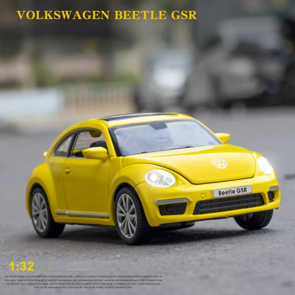 1:32 VOLKSWAGEN Beetle GSR High Simulation Diecast Car Metal Alloy Model Car Children\'s toys collection gifts A134