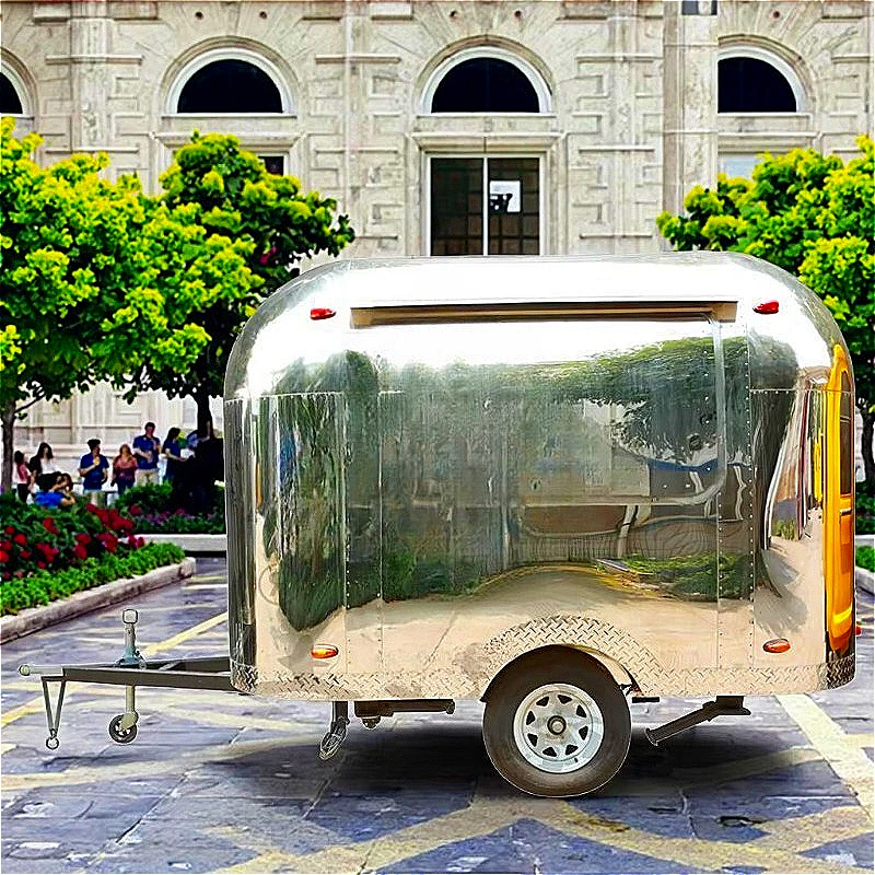 Commercial 300CM Customized Mobile Food Truck Factory Stainless Steel Aluminium Food Truck  Full Kitchen Customized Hot Sale