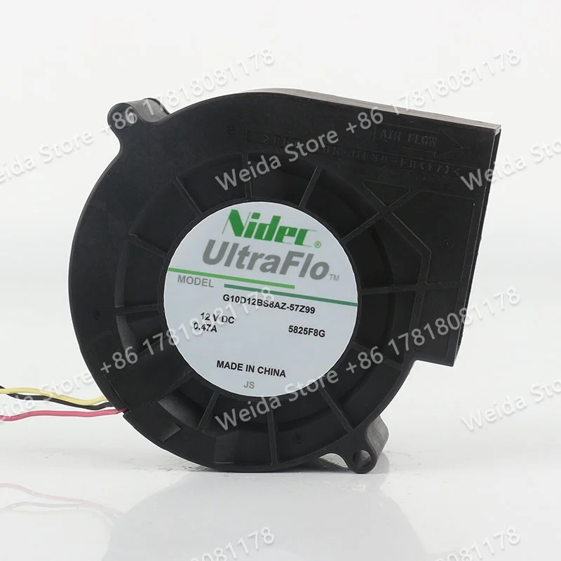 

Nidec DC 12V 0.47A AC EC 9733 PWM Turbo Centrifugal 97X97X33MM Blower Three-wire G10D12BS8AZ-57Z99 Cooling fan