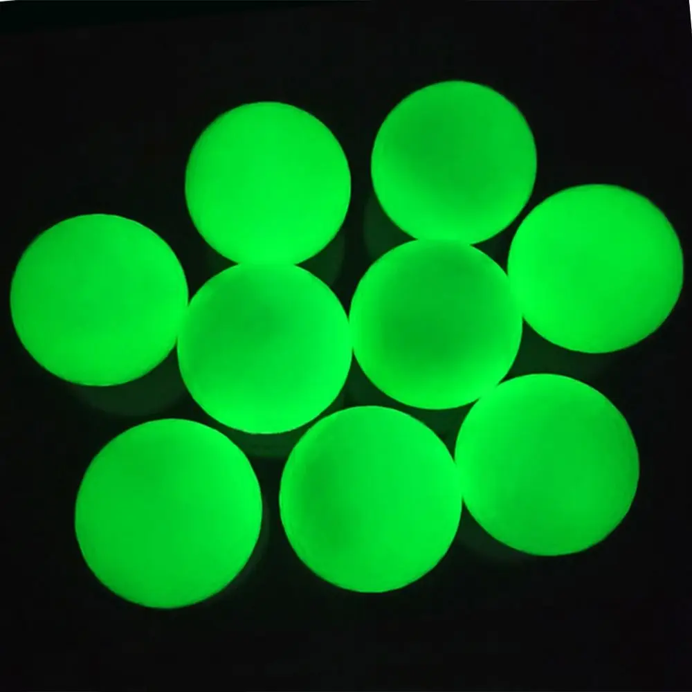 Pelota de Ping Pong luminosa de Material ABS para interiores y exteriores, pelotas de tenis de mesa duraderas de alta elasticidad, 10 piezas