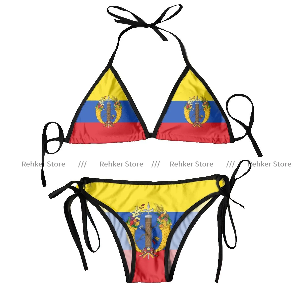 

Bikini Set Swimwear Women Swimsuit Sexy Push Up Swimming Bathing Suit Flag Of The Gran Colombia Beachwear Summer Brazilian