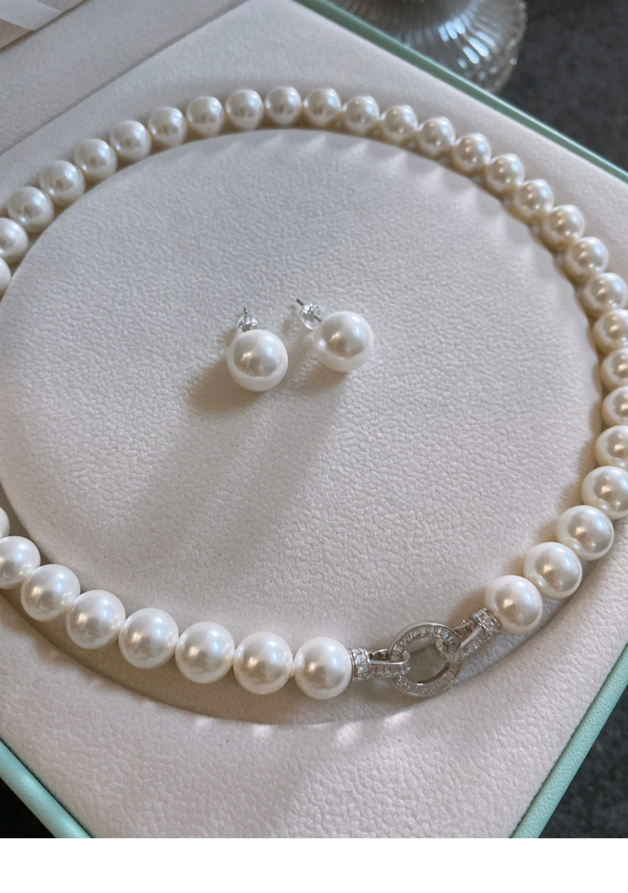 

Gorgeous AAAA++9-10mm 10-11mm Natural Round Akoya White Natural Pearl Necklace+Earring Set, 925S 18 inch