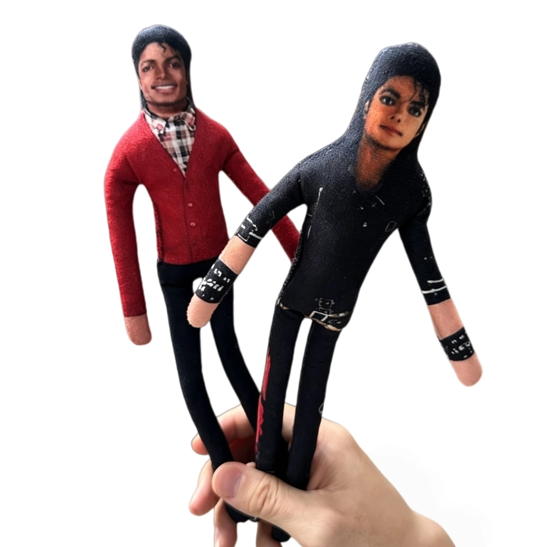1-6 Stück Michael Jackson Cosplay Requisiten-Puppe, Plüsch-Stoffpuppe, Raumdekoration, Abstrakte Gelenkbewegliche Figuren, Geschenk