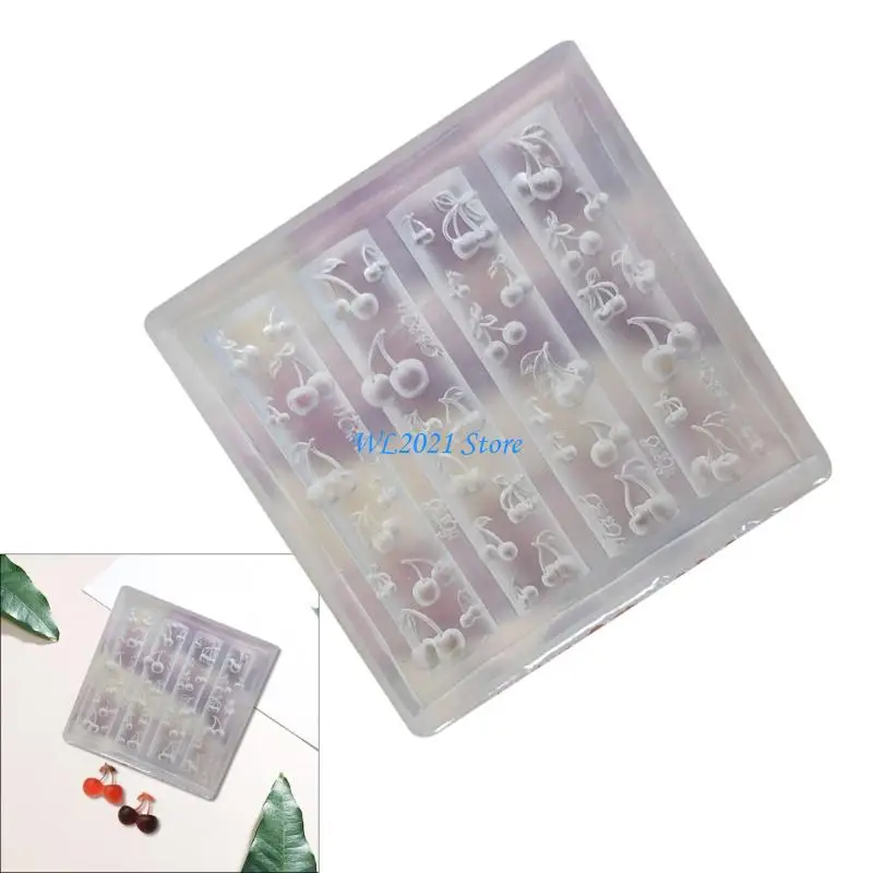 

G5GC Art Silicone Mold Cherry Manicure Training Tool Manicure Supplies