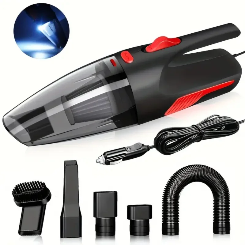 Powerful Mini Car Vacuum Cleaner - Compact, Portable, Efficient Dust Removal for Spotless Car Interiors - 12V Auto Accessory
