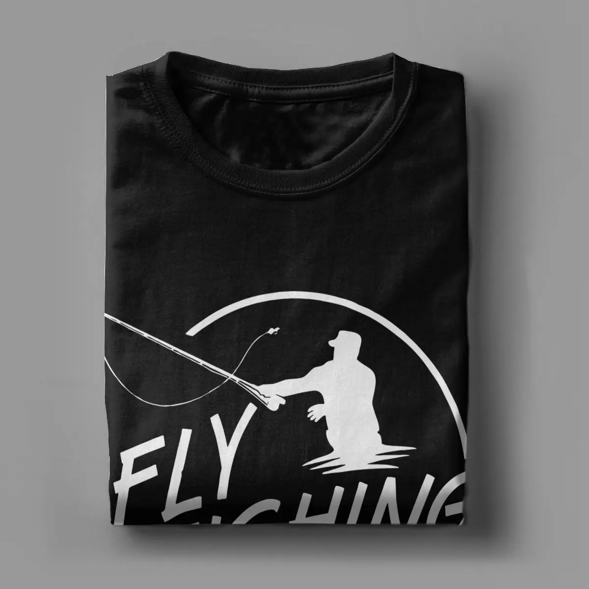 Fly Fishing Lover T Shirt for men Fly Fishing Angler Cotton Clothing Novelty Short Sleeve Crew Neck Tee Shirt Gift Idea T-Shirt